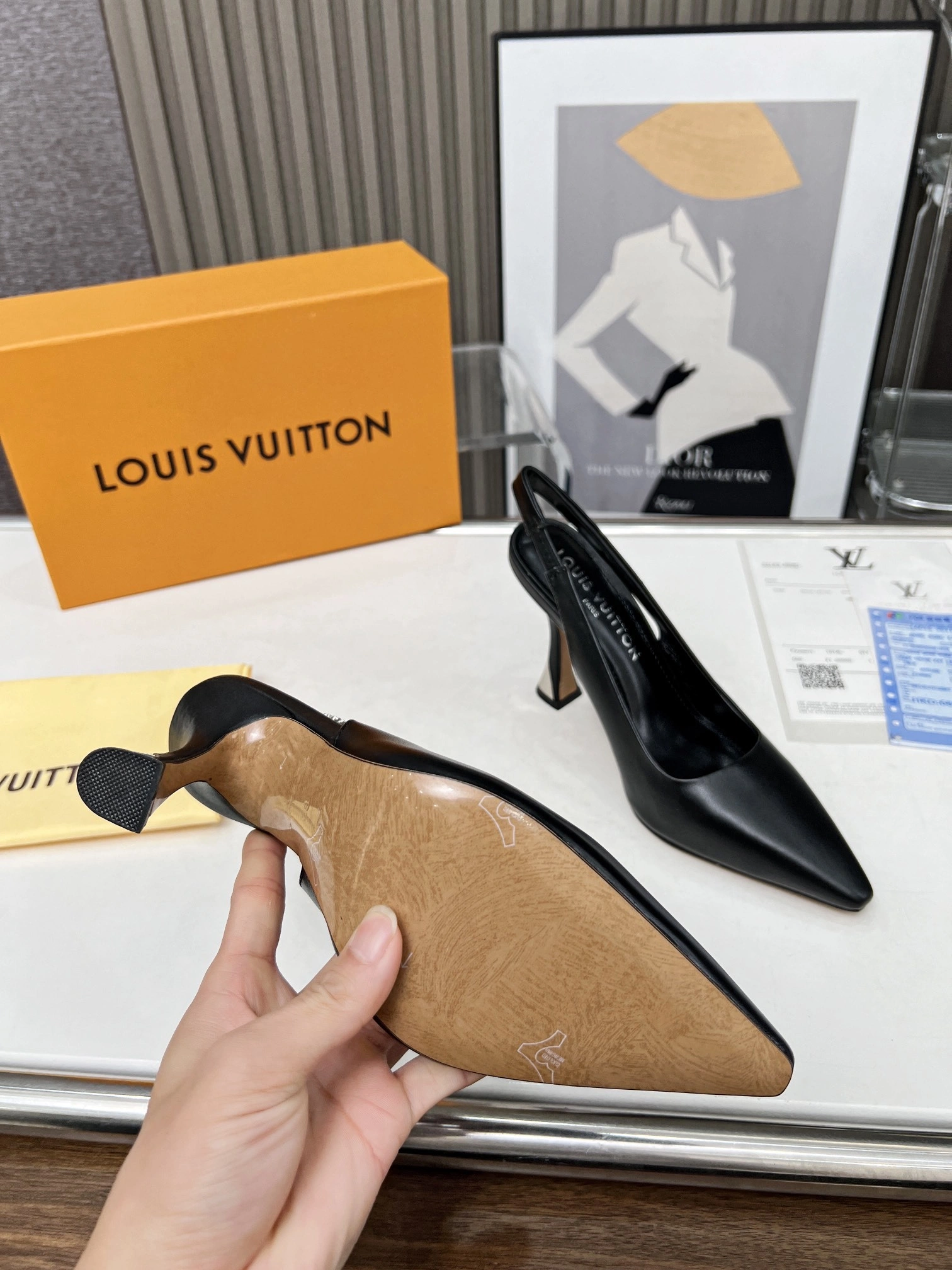 COCO-- 8V 1AB1DW Calfskin sheepskin Heel height：9.5CM item:E-X158C1803